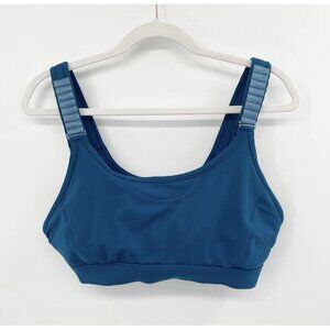Duluth Hellrassiere High Impact Work Sports Bra Teal Size L Mesh Panels Stretch